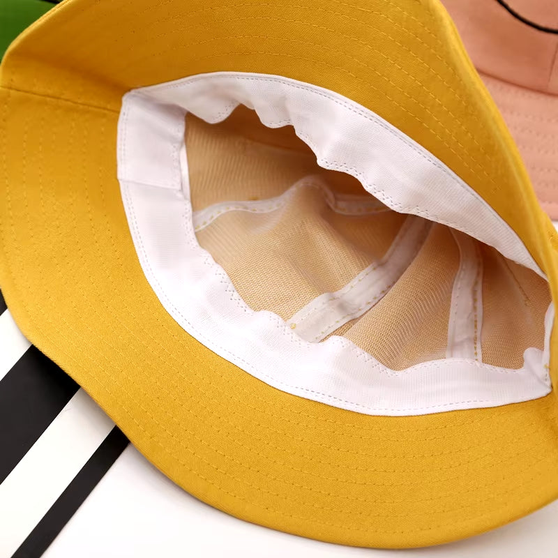 2020 New Fashion Frog Bucket Hat for Women Summer Autumn Plain Women Panama Outdoor Hiking Beach Fishing Cap Sunscreen Female